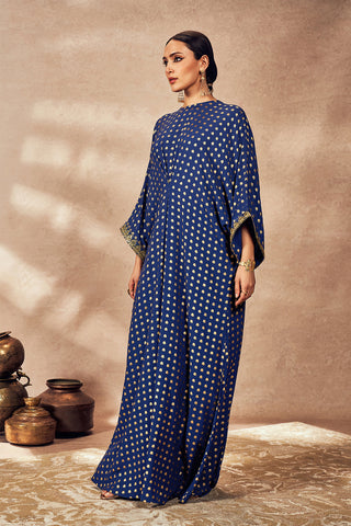 Blue palmscape kaftan