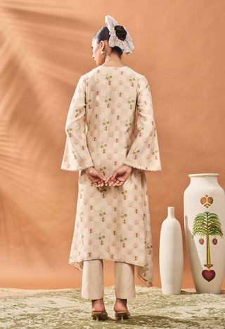 Ivory checkers bloom tunic and pants