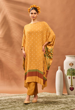Yellow Spades Blossom Tunic And Pants by House Of Masaba available on Indiaspopup.com