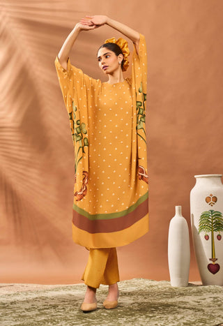 Yellow Spades Blossom Tunic And Pants by House Of Masaba available on Indiaspopup.com