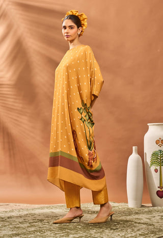 Yellow Spades Blossom Tunic And Pants by House Of Masaba available on Indiaspopup.com