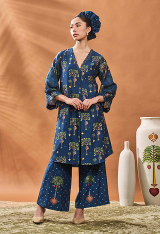 Indigo Wildscape Tunic And Pants by House Of Masaba available on Indiaspopup.com