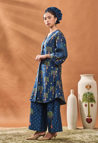 Indigo Wildscape Tunic And Pants by House Of Masaba available on Indiaspopup.com