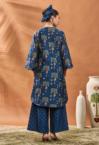 Indigo Wildscape Tunic And Pants by House Of Masaba available on Indiaspopup.com
