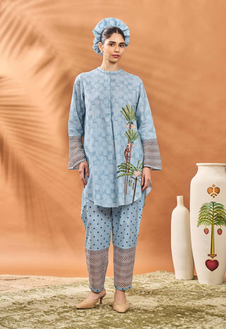 Blue Blooming Board Tunic And Pants by House Of Masaba available on Indiaspopup.com
