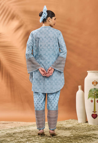 Blue Blooming Board Tunic And Pants by House Of Masaba available on Indiaspopup.com