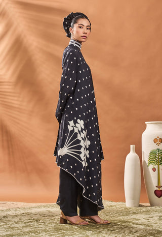 Black All Fours One Shoulder Tunic And Pants by House Of Masaba available on Indiaspopup.com