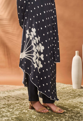 Black All Fours One Shoulder Tunic And Pants by House Of Masaba available on Indiaspopup.com