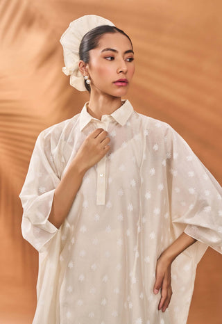 Chanderi Trellis Palm Kaftan Set by House Of Masaba available on Indiaspopup.com