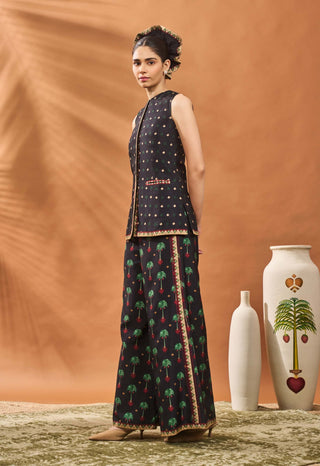 Black Tree Of Hearts Top And Pants by House Of Masaba available on Indiaspopup.com