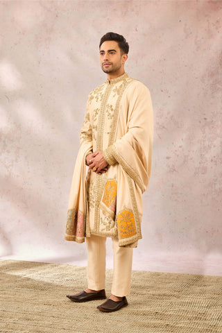 Almond bombay barfi sherwani set