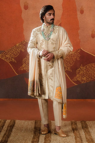 Almond Bombay Barfi Sherwani Set by House Of Masaba Men available on Indiaspopup.com