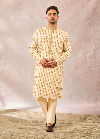 Malai ivory burfi kurta