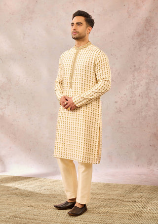 Malai ivory burfi kurta