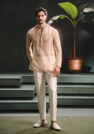 Ivory Kaju Katli Raja Koti Set by House Of Masaba Men available on Indiaspopup.com