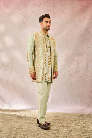 Sage green kashni raja koti set