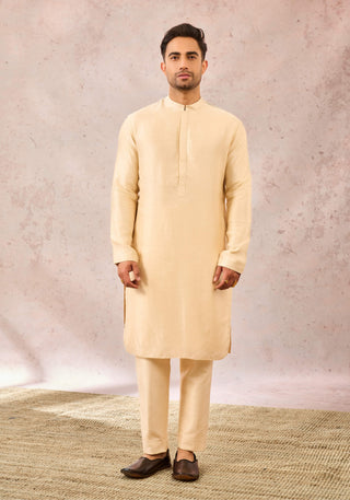 Beige malai chamcham sherwani set