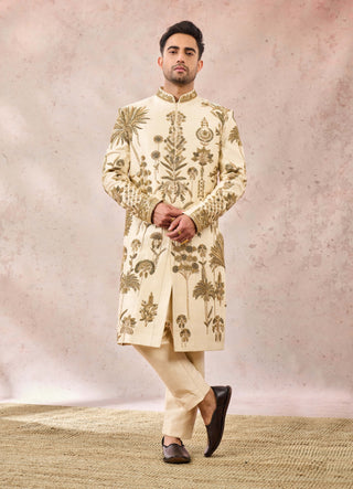 Ivory sandesh sherwani set