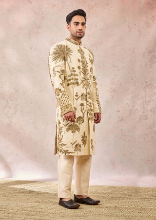 Ivory sandesh sherwani set