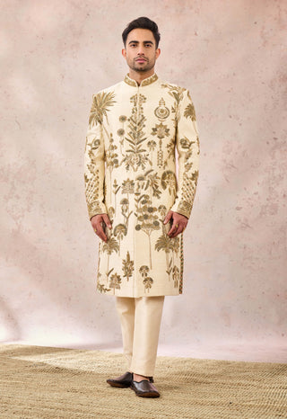 Ivory sandesh sherwani set