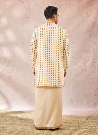 House Of Masaba Men Ivory Kalakand Veshti Dhoti And Kurta available on indiaspopup