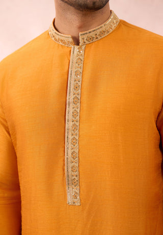 Rust bundi and kurta set