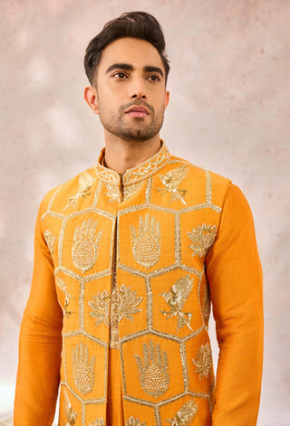 Rust bundi and kurta set