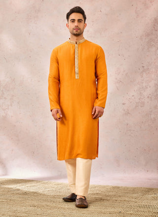 Rust bundi and kurta set