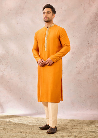 House Of Masaba Men Rust Bundi And Kurta Set available on indiaspopup