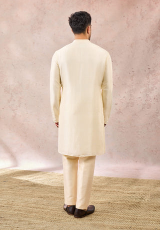 Ivory bagh e-bahar sherwani set