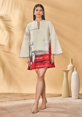 Dancing shadows trapeze dress