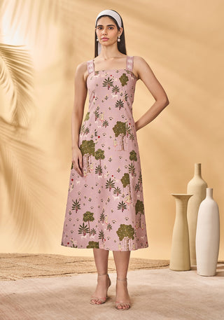 Pink pirouette picnic midi dress