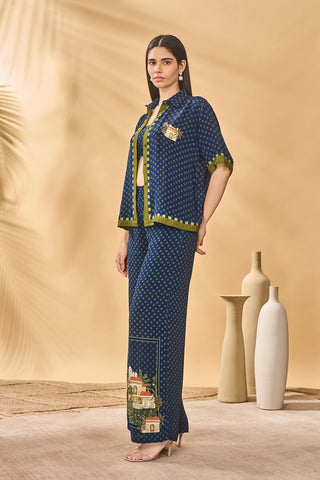 Midnight holiday home shirt and trouser set