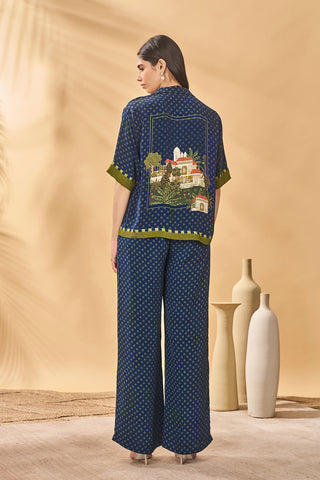Midnight holiday home shirt and trouser set
