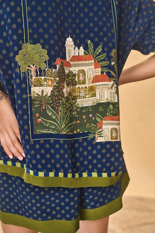 Midnight holiday home shorts and shirt