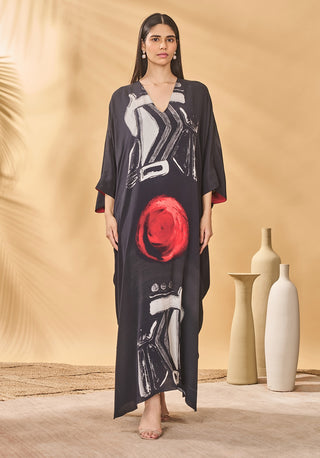Dark noise black kaftan