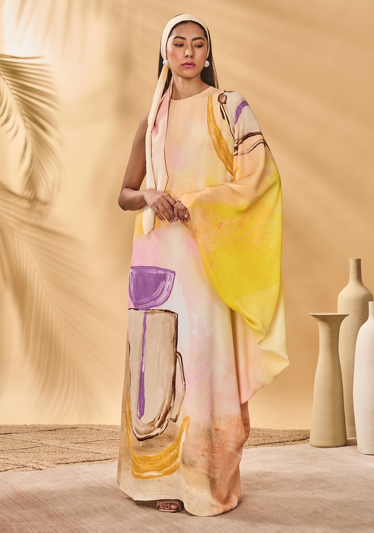 Glazing symphony asymmetrical kaftan XS