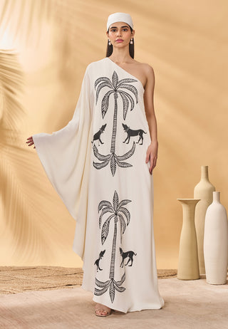 Ivory paw-tree kaftan