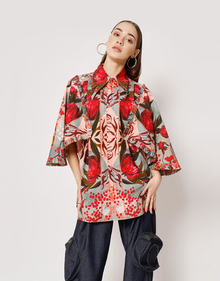 Two Point Two-Multicolor Rose Suma Top-INDIASPOPUP.COM