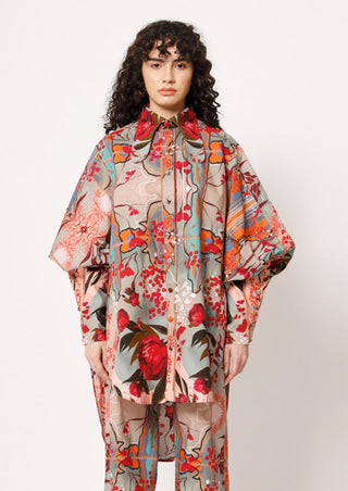 Two Point Two-Multicolor Rose Printed Shirt-INDIASPOPUP.COM