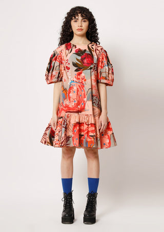 Two Point Two-Multicolor Rosecat Printed Aiko Dress-INDIASPOPUP.COM