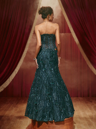 Marian royal blue lehenga set