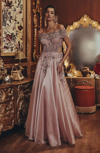 Matilda pink embellished gown