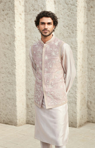 Matsya Men-Pink Millennial Jodhpuri Jacket-INDIASPOPUP.COM