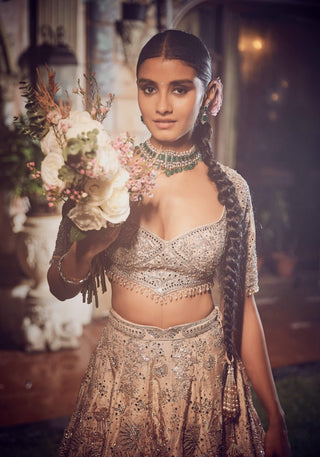 Starlight Ponds Of Wonder Lehenga Set by Matsya available on Indiaspopup.com