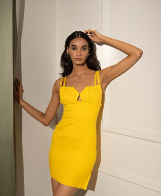 Meko Studio-Yellow Julia Dress-INDIASPOPUP.COM