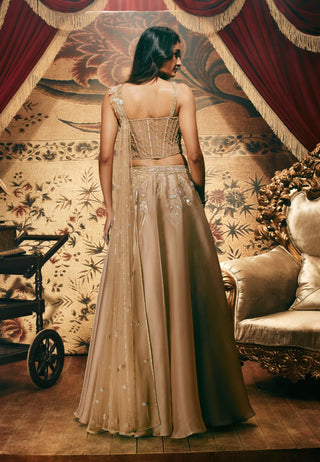 Minerva gold lehenga and blouse