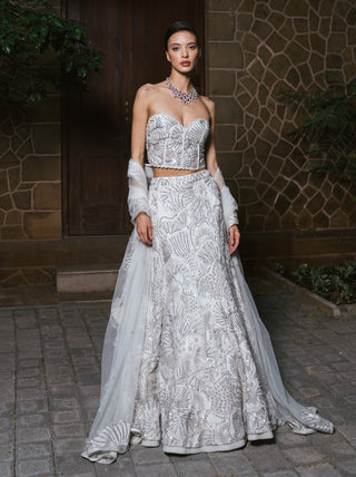 Ivory maisie lehenga set