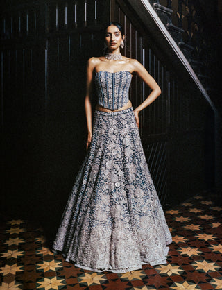 Gray avira lehenga set