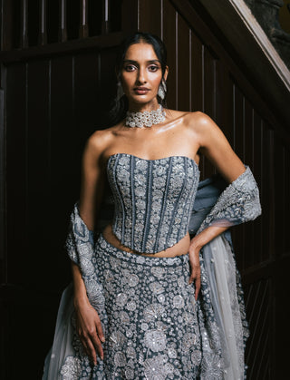 Gray avira lehenga set